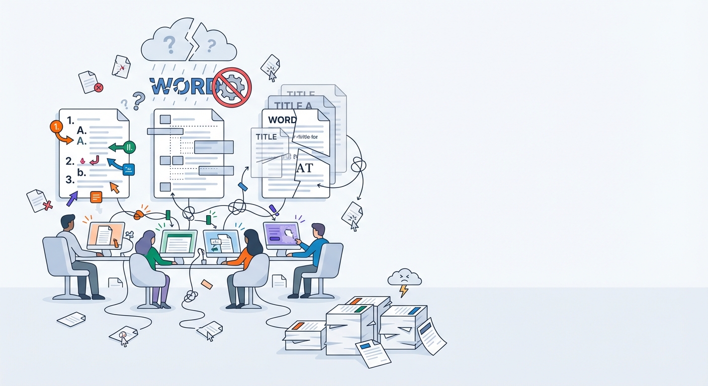 From Word to Structured Publications - probleem